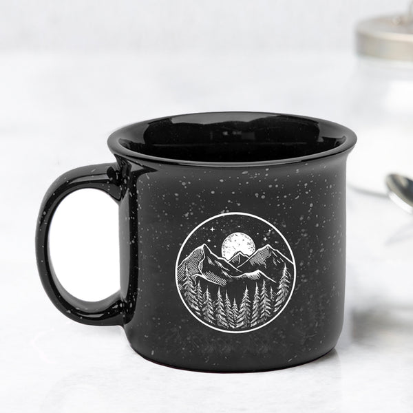 Midnight Mountain Range Campfire Mug