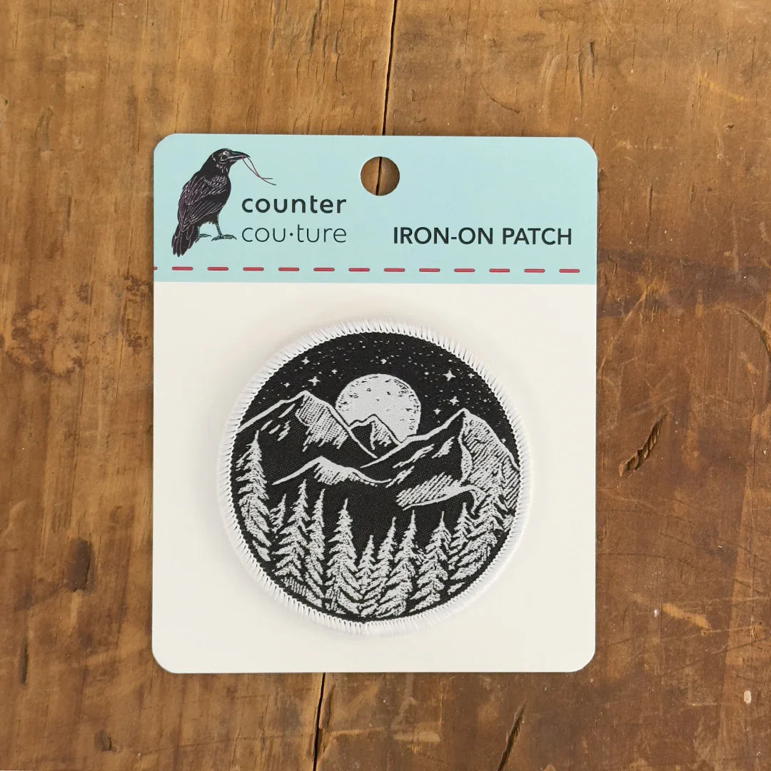 Midnight Mountain Woven Patch – Iron-On Patch - Counter Couture