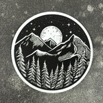 Midnight Mountain Sticker – Waterproof Vinyl Outdoor Decal by Counter Couture - Counter Couture