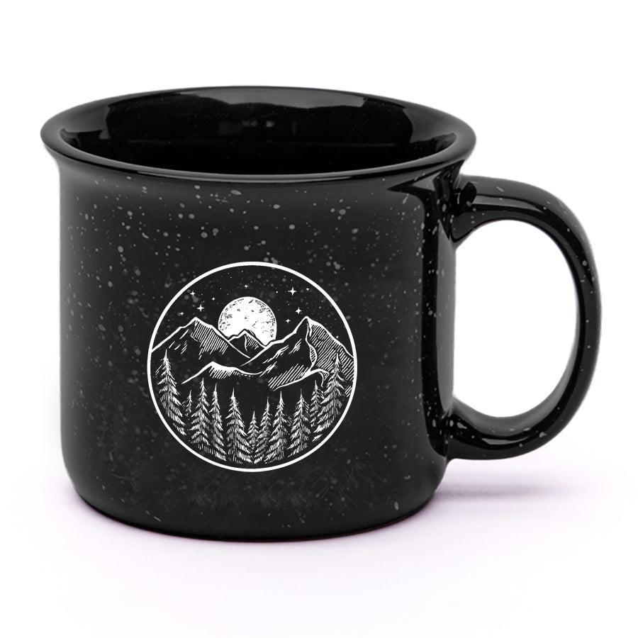 Midnight Mountain Range Campfire Mug