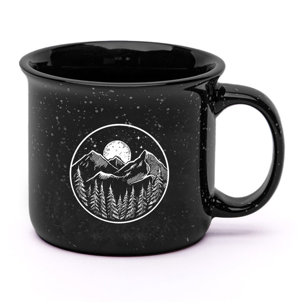 Midnight Mountain Range Campfire Mug