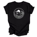 Midnight Mountains Unisex T-Shirt - Eco-Friendly, Hand-Drawn - Counter Couture
