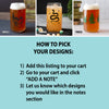 Mix And Match 16 oz Beer Can Glass Beer Glasses - Choose 4 Unique Designs With Original Prints