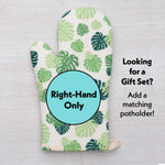 Monstera Oven Mitt + Potholder Set - Heat-Resistant, Stylish Kitchen Accessory, Perfect for Gifts - Counter Couture