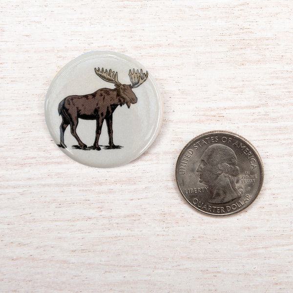Moose Button Pin