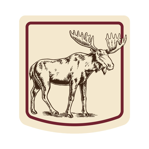 Moose Badge Sticker