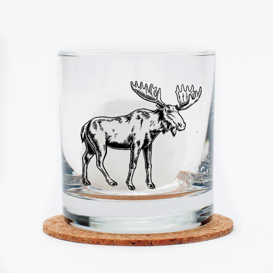Moose Rocks Glass - 11oz Whiskey Glass - Locally Made - Counter Couture