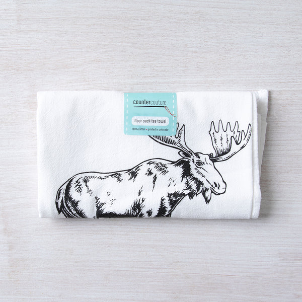 Moose Flour Sack Towel