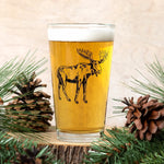 Moose Pint Glass - 16oz Beer Glass - Made in the US - Counter Couture