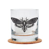 Moth Rock Rocks Glasses - Black Print - Dishwasher-Safe