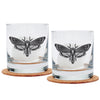 Moth Rock Rocks Glasses - Black Print - Dishwasher-Safe