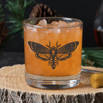Moth Rock Rocks Glasses - Black Print - Dishwasher-Safe - Counter Couture