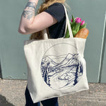 Mountains Reusable Canvas Bags - Eco-Friendly Tote for Shopping, Grocery, and Crafts - Counter Couture