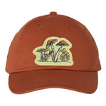 Mushroom Patch Classic Dad Hat – Rust Bio-Washed Cotton Cap - Counter Couture