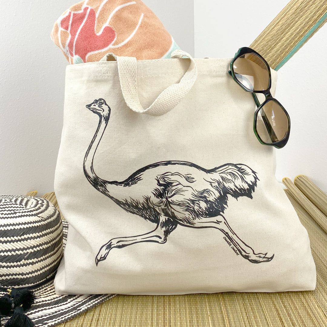 Ostrich Canvas Tote Bag