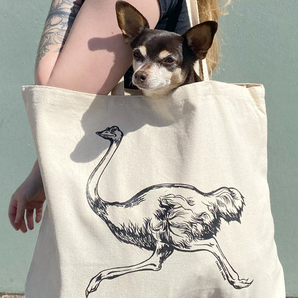 Ostrich Canvas Tote Bag