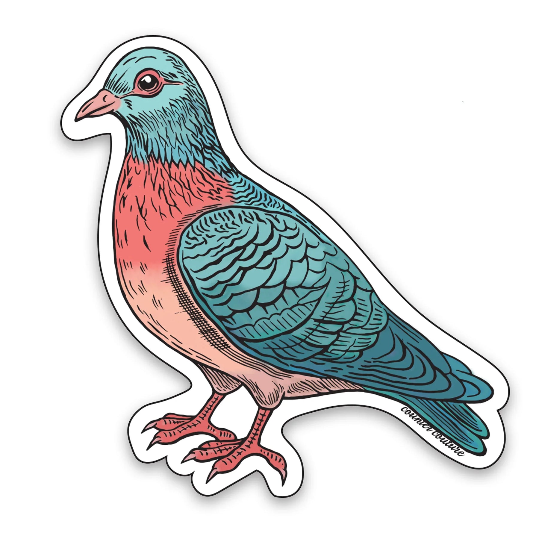 Pigeon Sticker – Premium Vinyl Decal, Weatherproof Scratch Proof Design - Counter Couture