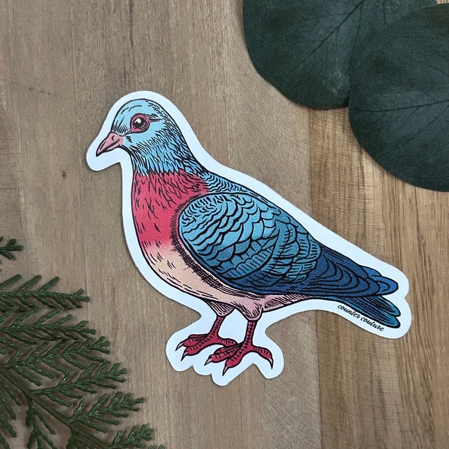 Pigeon Sticker – Premium Vinyl Decal, Weatherproof Scratch Proof Design - Counter Couture