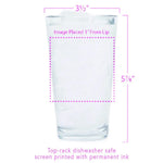 Buffalo Skull Pint Glass - 16oz Beer Glass - Locally Made - Counter Couture