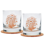 California Poppy Rocks Glass – 11 oz Whiskey Glass - Counter Couture