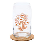 Poppy Beer Can Glass - 16 oz , Top-Rack Dishawasher Safe - Counter Couture