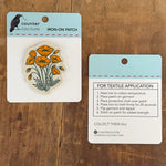 California Poppy Woven Patch – Iron-On Patch - Counter Couture