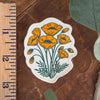 California Poppy Woven Patch – Iron-On Patch