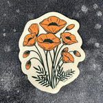 California Poppy Sticker - Water Bottle Decal - Counter Couture
