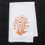 California Poppy Flour Sack Tea Towel | Cotton Kitchen Towel - Counter Couture