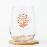California Poppy Stemless Wine Glasses - Counter Couture