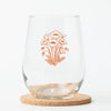 California Poppy Stemless Wine Glasses