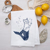 Purrmaid Flour Sack Tea Towel