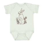 Rabbit Baby Bodysuit - Eco-Friendly, Hand-Drawn, 3-18 Months - Counter Couture