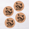Savage Raccoon Cork Coasters