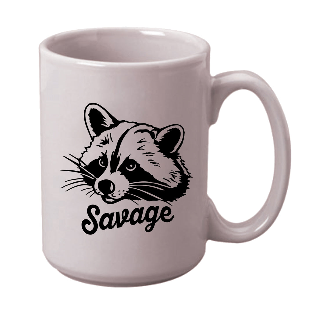 Savage Raccoon Ceramic Coffee Mug
