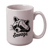 Savage Raccoon Ceramic Coffee Mug