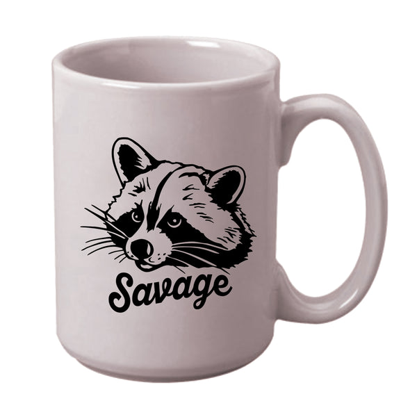 Savage Raccoon Ceramic Coffee Mug