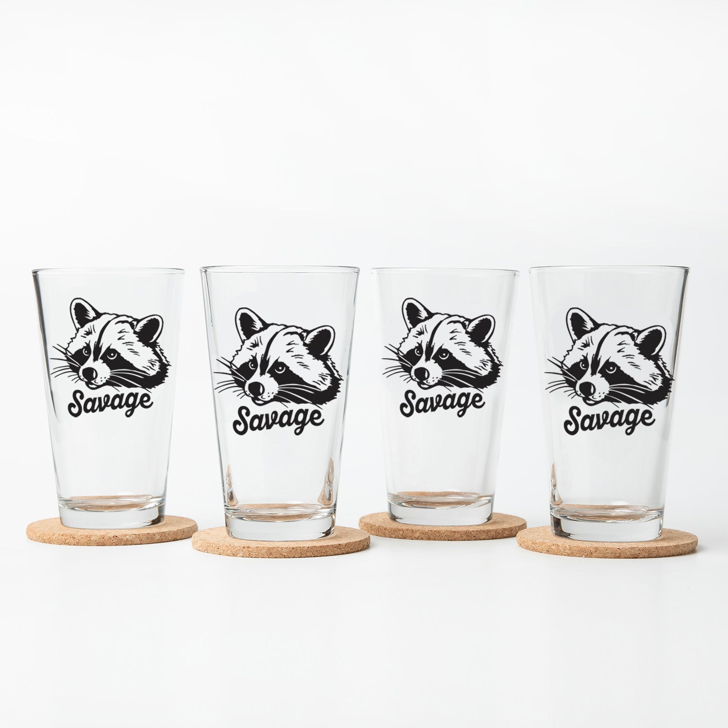 Raccoon Pint Glass - Dishwasher-Safe