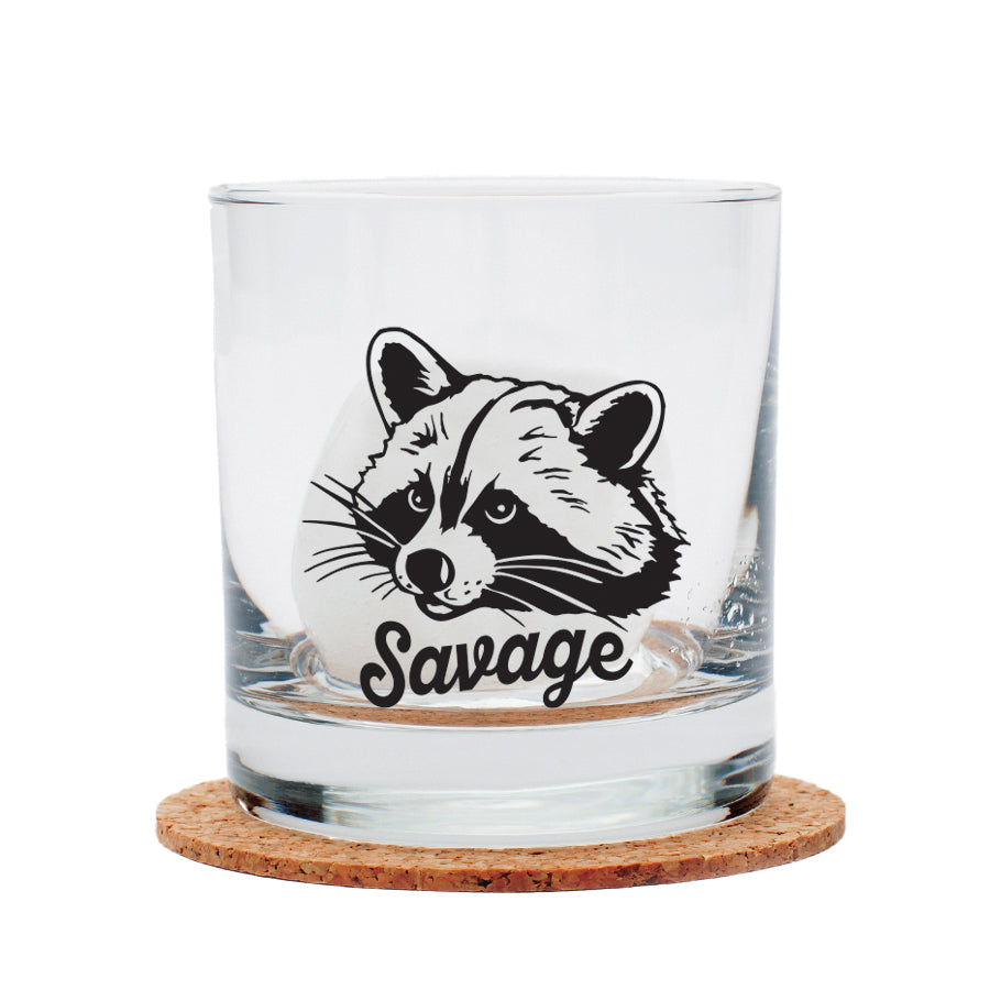 Raccoon Rocks Glasses - Top-Rack Dishwasher Safe