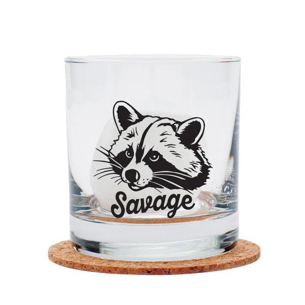 Raccoon Rocks Glasses - Top-Rack Dishwasher Safe