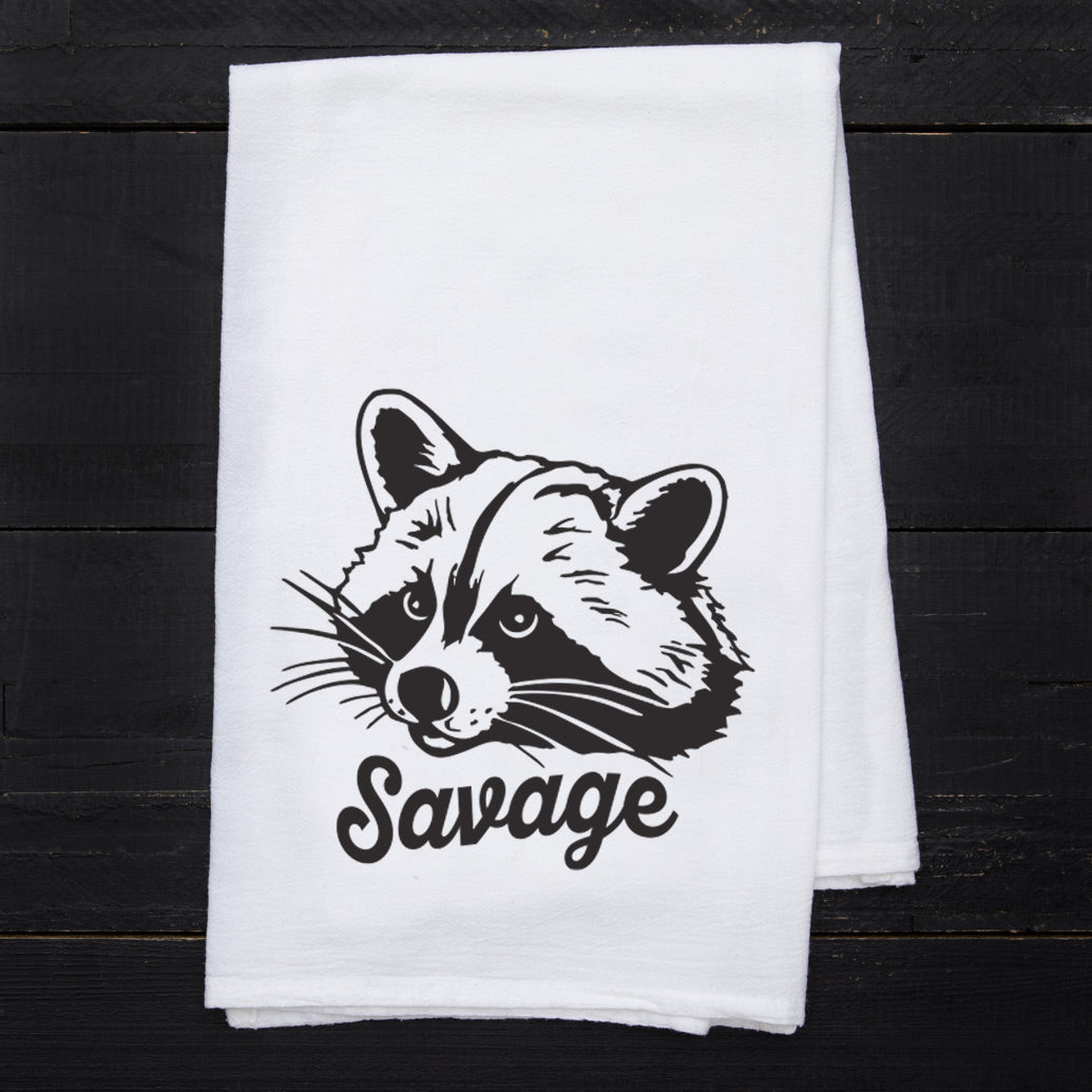 Funny Raccoon Tea Towel