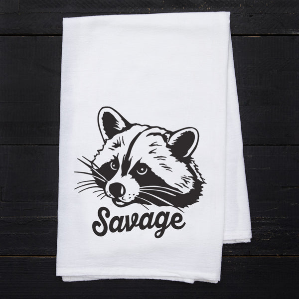 Funny Raccoon Tea Towel