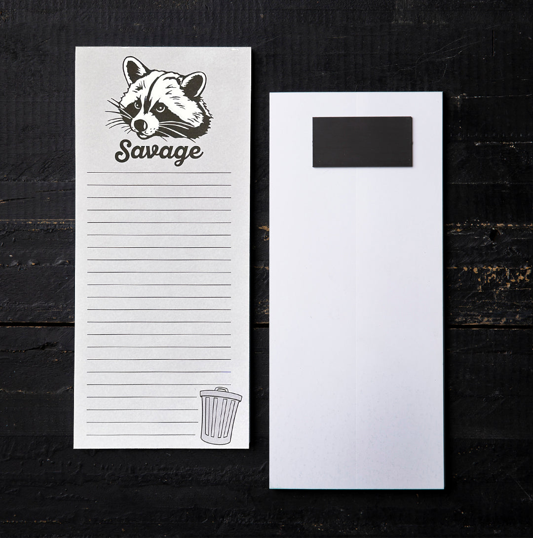 Raccoon Magnetic Notepad - Funny Grocery List Pad | Eco Friendly Recycled Paper