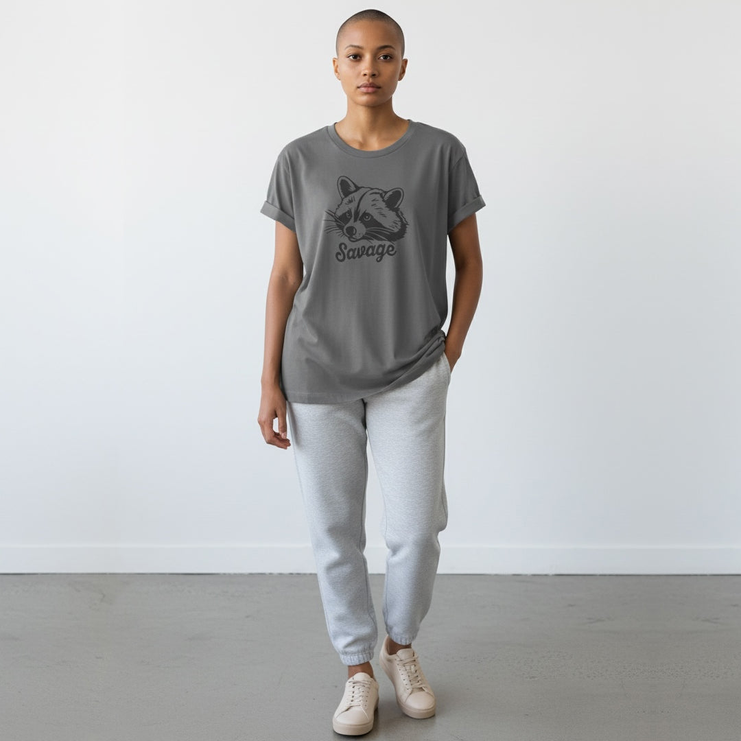 Raccoon Unisex Shirt – Eco Friendly Shirt | Hand Drawn Design, Retail Fit Tee