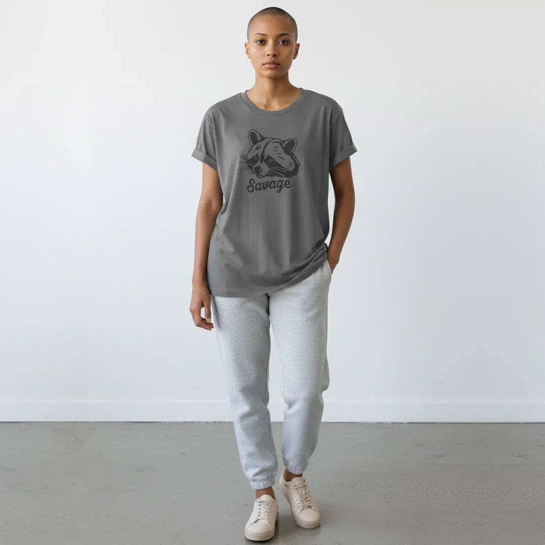 Raccoon Unisex Shirt – Eco Friendly Shirt | Hand Drawn Design, Retail Fit Tee - Counter Couture