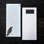 Raven Magnetic Notepad - Grocery List Pad with Bird Design | Eco Friendly Recycled Paper - Counter Couture