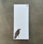 Raven Magnetic Notepad - Grocery List Pad with Bird Design | Eco Friendly Recycled Paper - Counter Couture