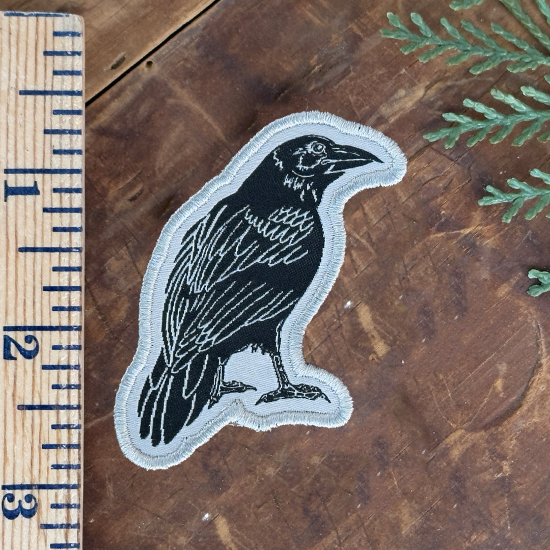 Raven Woven Patch – Iron-On Patch - Counter Couture
