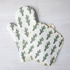 Saguaro Oven Mitt + Potholder Set - Heat Resistant, Stylish Kitchen Accessory - Perfect for Housewarming Gifts