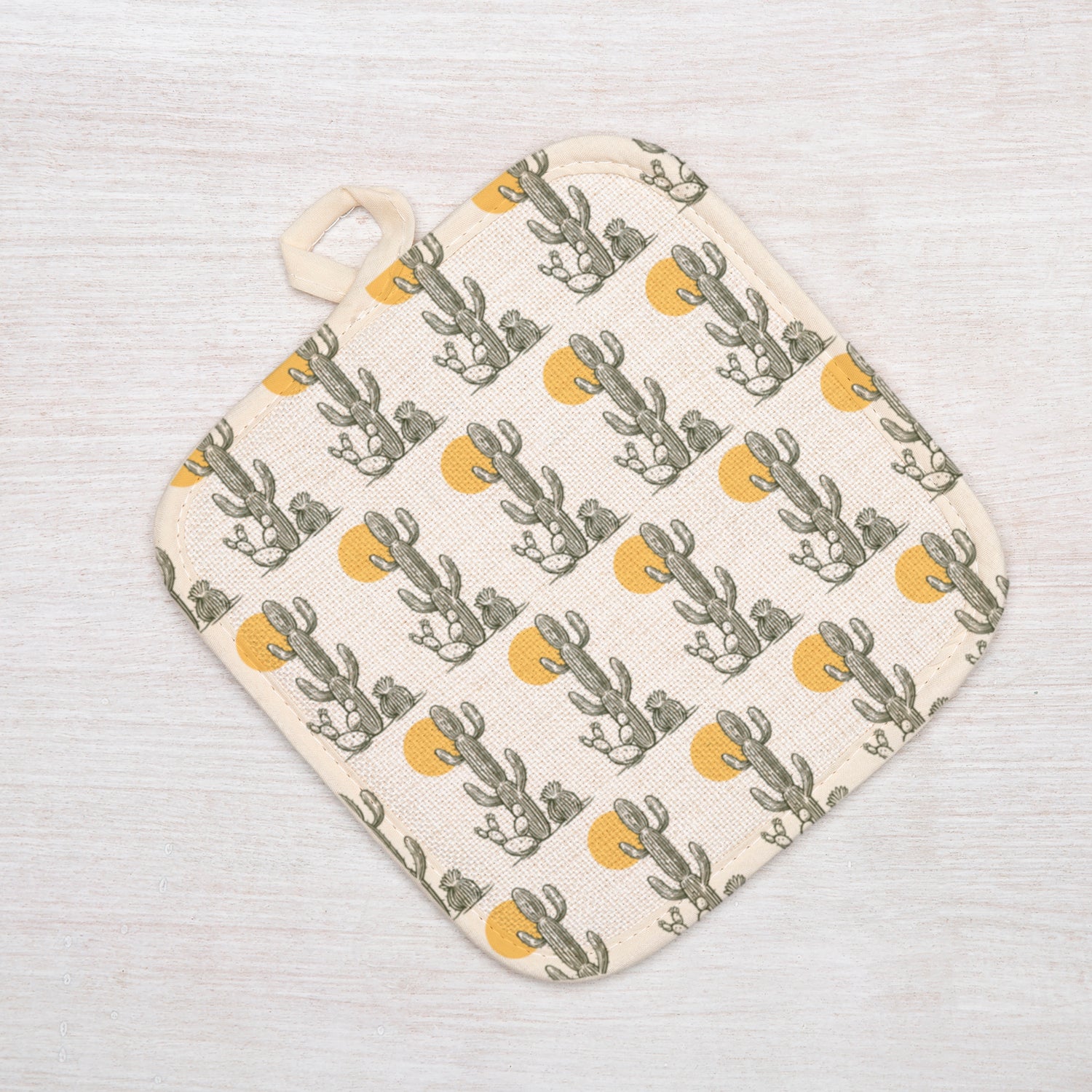 Saguaro Pot Holder | Unique Heat-Resistant Kitchen Accessory with Fabric Loop for Easy Hanging